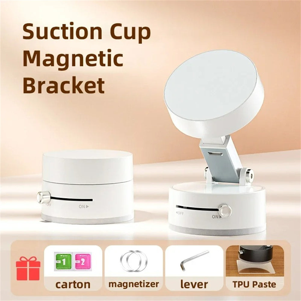 “Magnetic Phone Holder with Vacuum Grip Full 360° Control.”