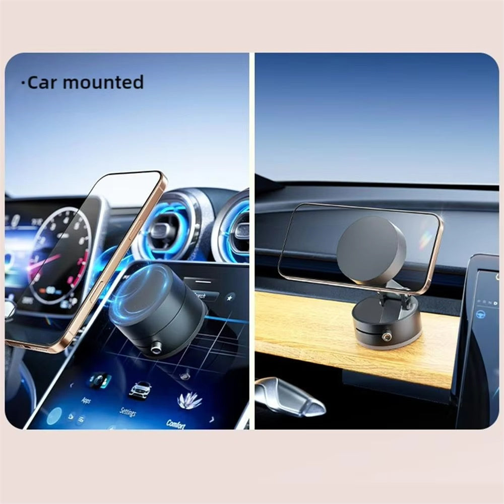 “Magnetic Phone Holder with Vacuum Grip Full 360° Control.”