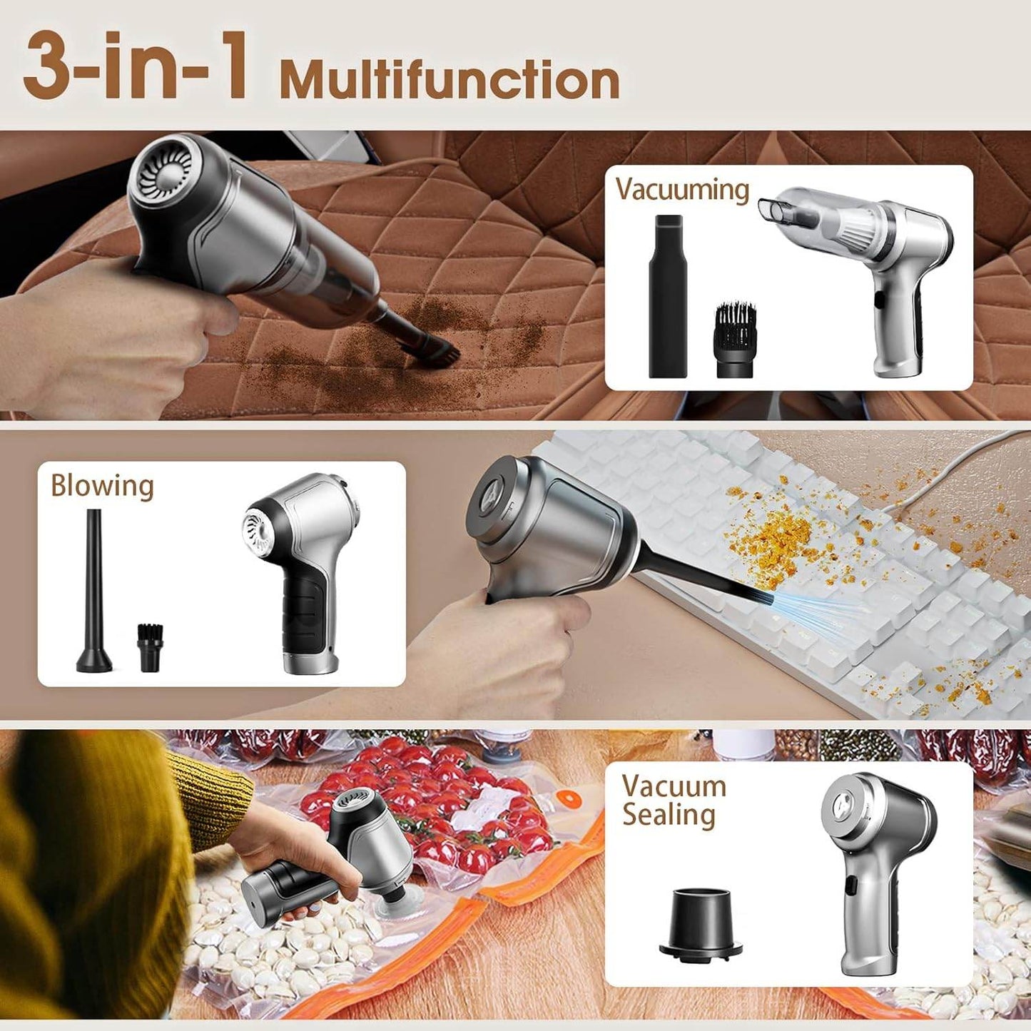 3 in 1 Powerful Vacuum Cleaner